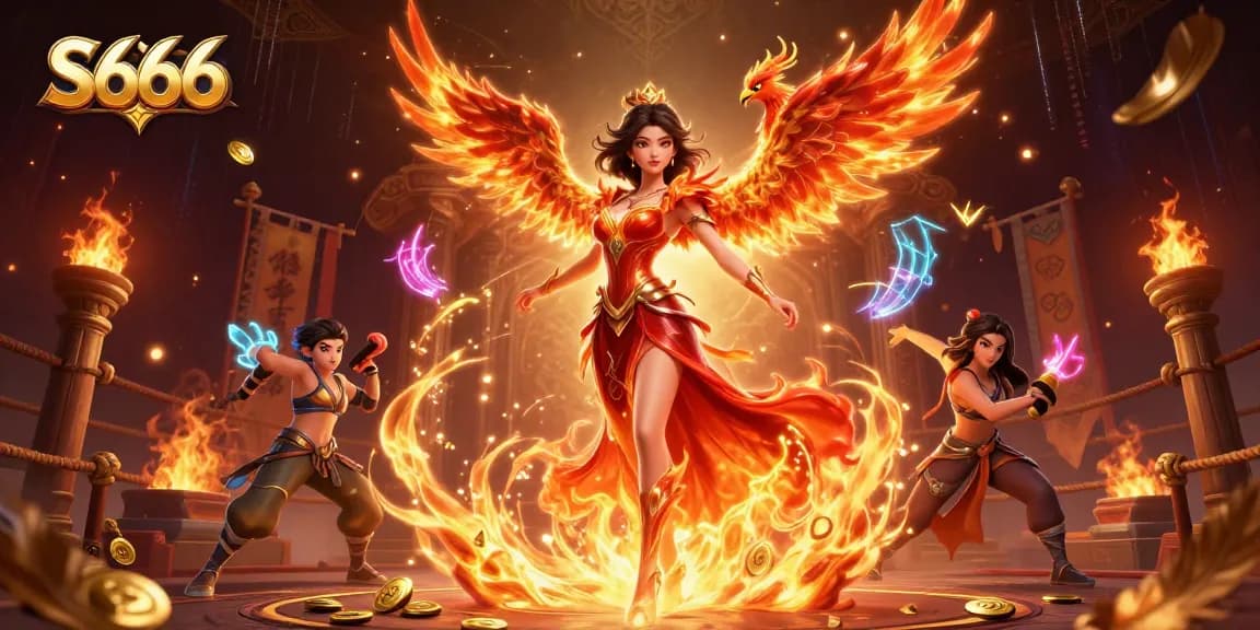 Experience thrilling wins at S666 with stunning visuals and betting elements in a dynamic casino scene.