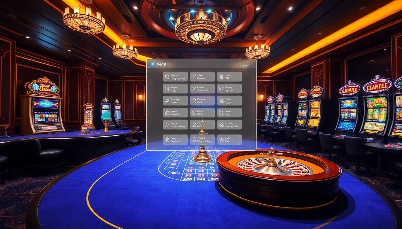 Experience the excitement of 링크모음 at a luxurious casino with vibrant slot machines and poker games.