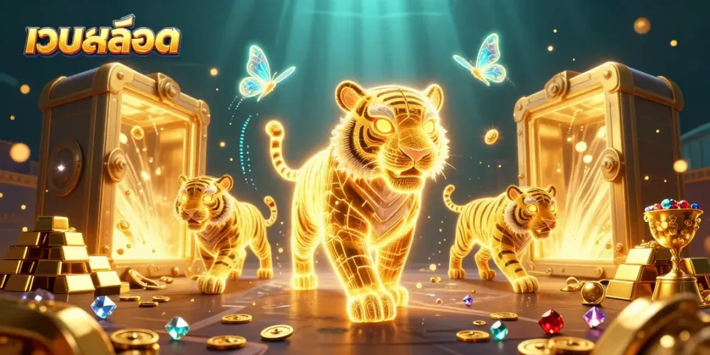 สัมผัสความตื่นเต้นของเว็บสล็อตด้วยภาพประกอบคาสิโน 3D ที่เต็มไปด้วยทองคำและอัญมณี