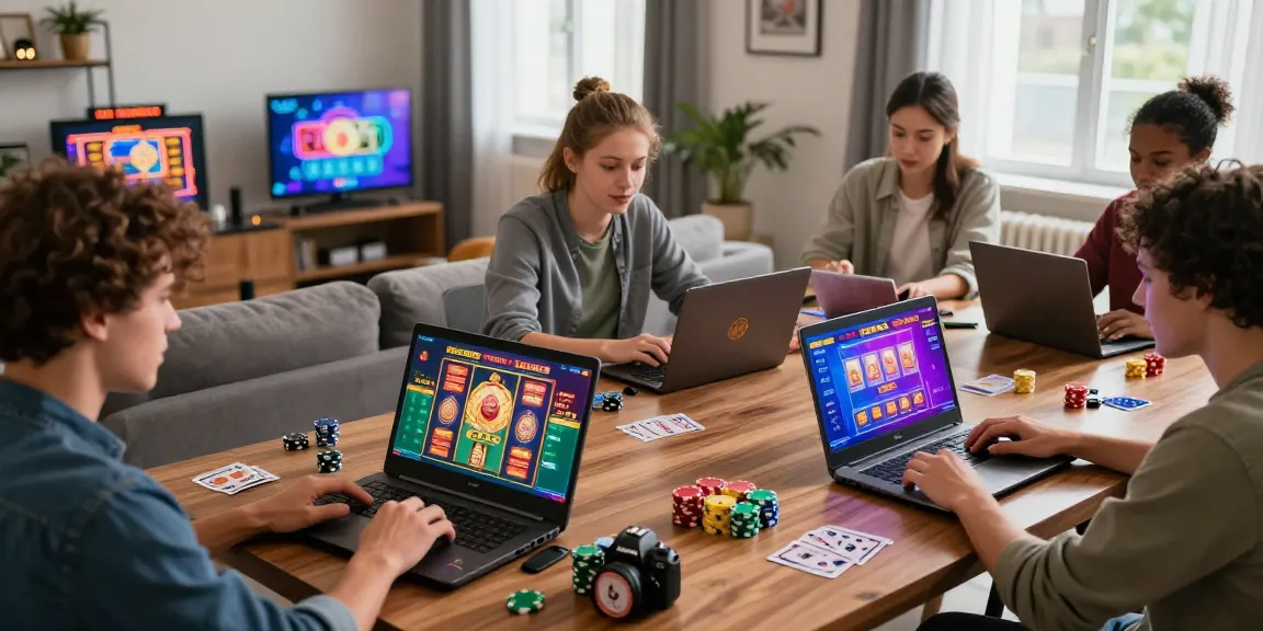 Engaged players enjoying online casinos that accept credit cards in a cozy living room setting filled with gaming excitement.