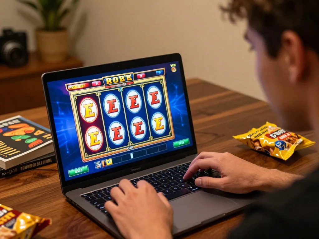 Rasakan Slot Demo dalam aksi di laptop, menampilkan grafis yang hidup dan permainan yang imersif.