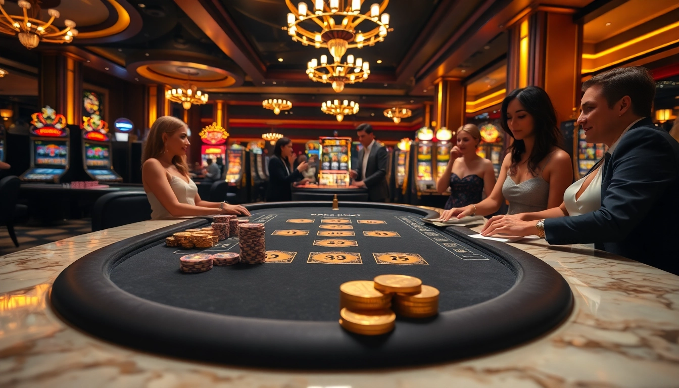 Experience the excitement of B52-themed gambling at a luxurious casino table.