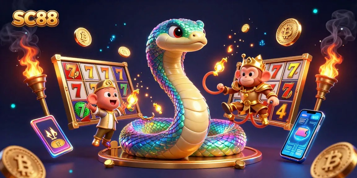 Experience thrilling gameplay with SC88's colorful casino elements enhanced by a vibrant 3D illustration.