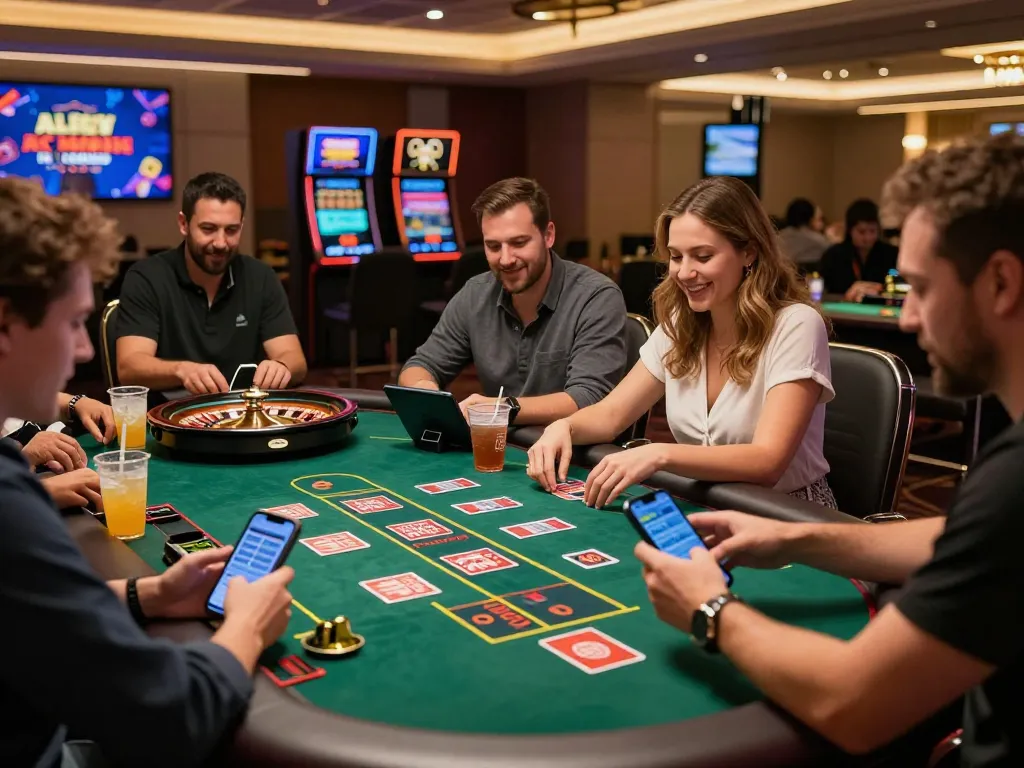 Alev Casino live gaming scene with diverse players enjoying thrilling experiences and promotions.