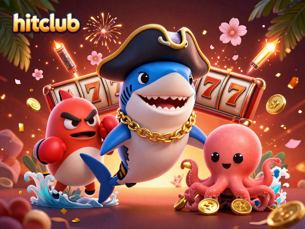 Join the thrilling action at hitclub with our playful pirate shark, boxing pufferfish, and coin-holding octopus!