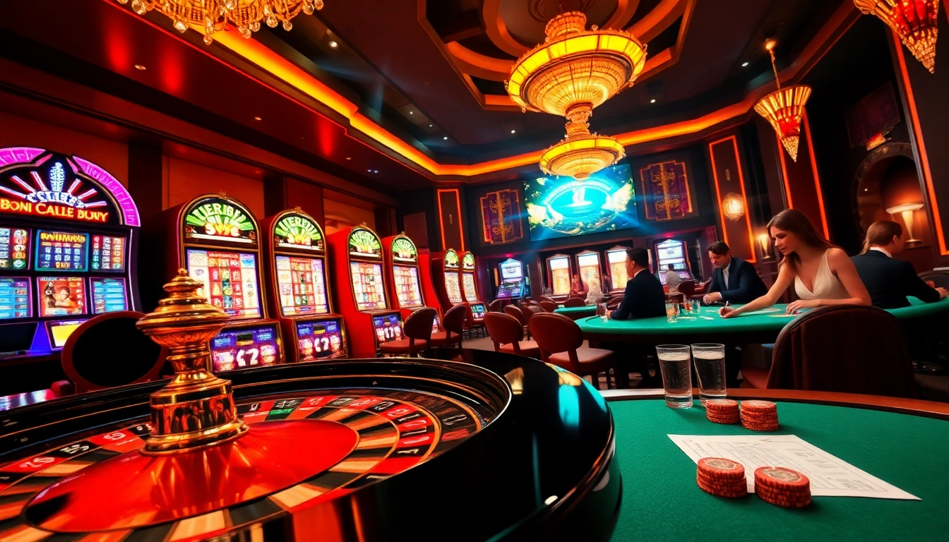 Xoso66 offers a dynamic casino experience with excited players at roulette and poker tables.