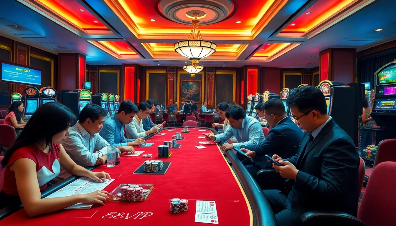 Experience the excitement of Đăng Nhập Nhà Cái 68VIP with luxurious casino elements and engaged players.