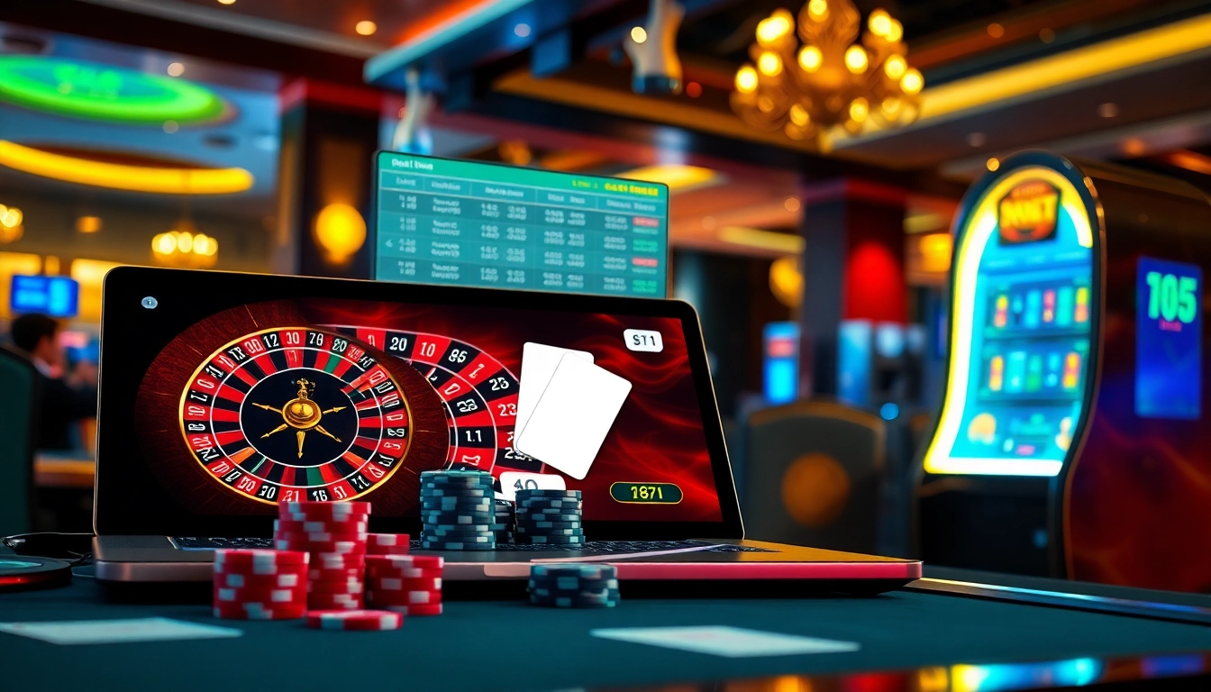 Engage with Nhà cái Bongvip's vibrant online gambling experience featuring roulette and betting slips.