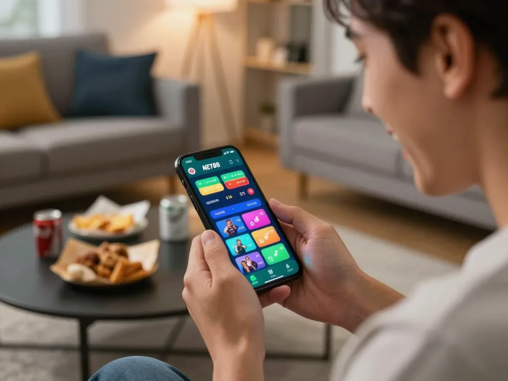 Engaging sports betting action on NET88 mobile app, capturing excitement and strategy in real-time.