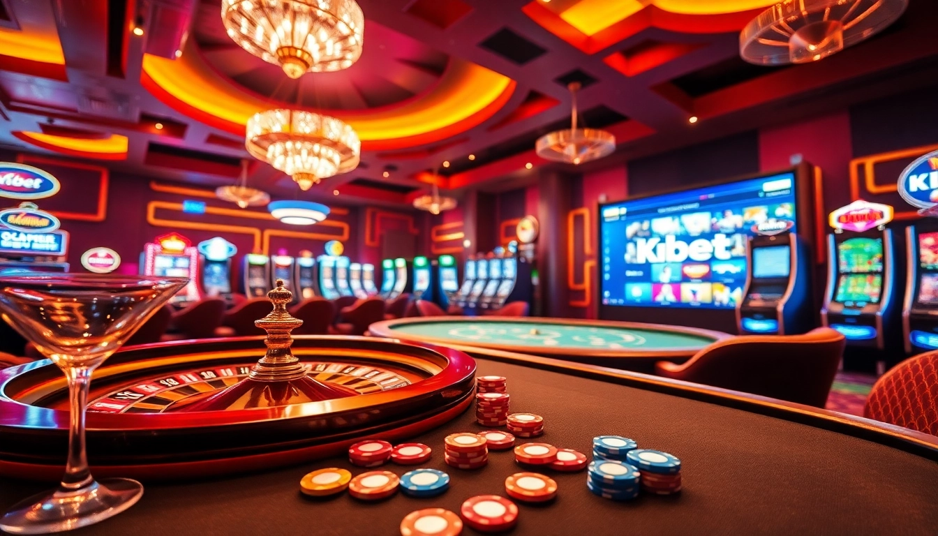 Kubet casino players enjoying high-stakes poker and vibrant gaming atmosphere
