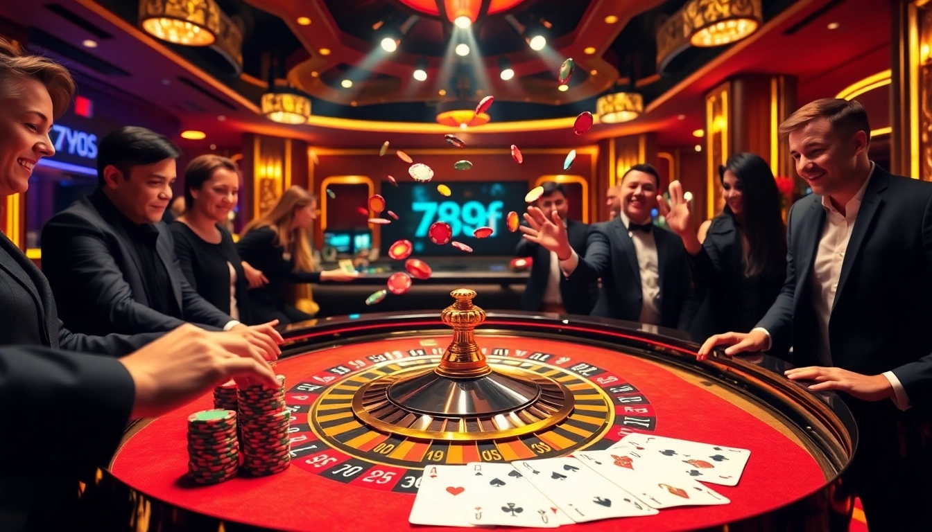 Enjoying an intense roulette game at 789f casino with colorful chips and cards.