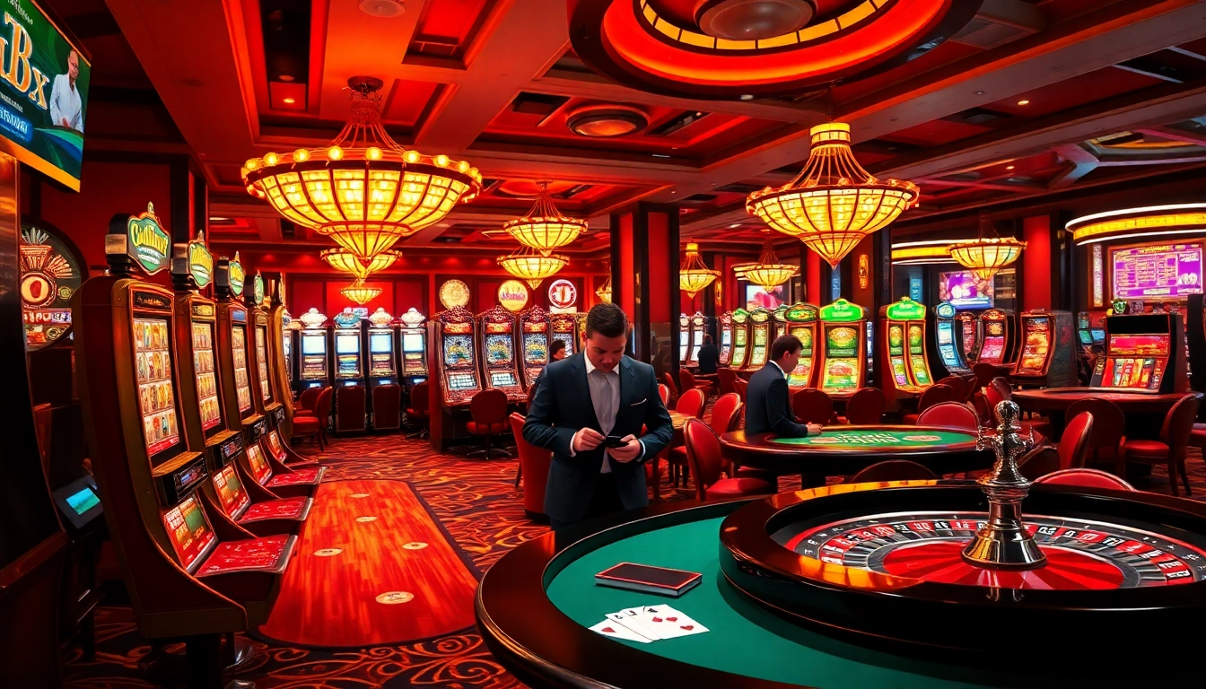 Experience the thrilling atmosphere of xx88 with professional gamblers at vibrant casino tables.