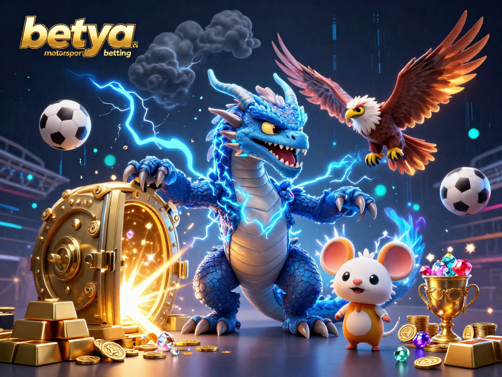 Experience betya.com motorsport betting with dynamic 3D art featuring thrilling sports elements.