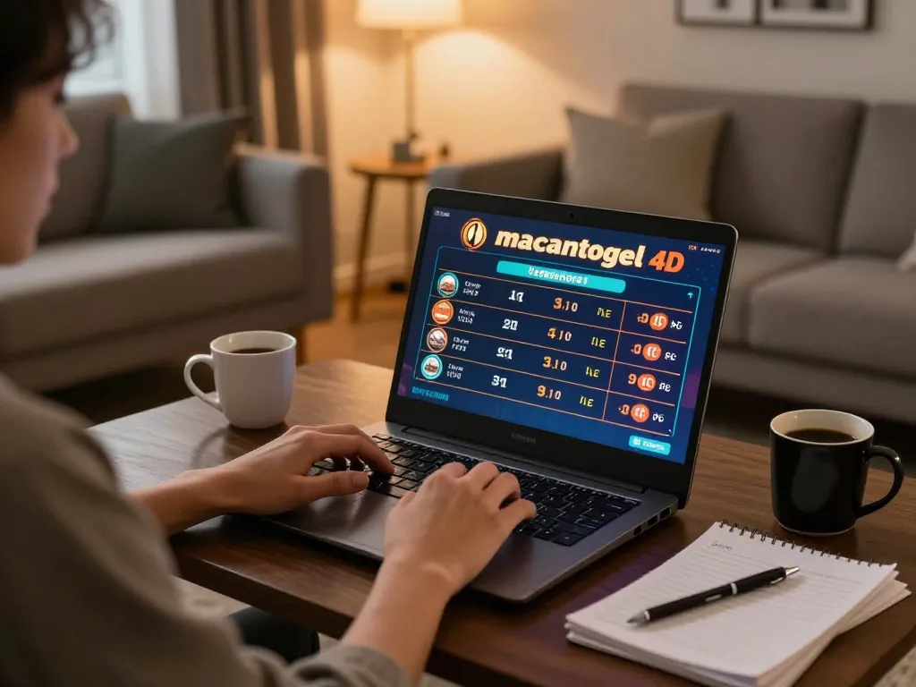 Engaging in macantogel 4d online betting at home, showcasing strategic gameplay and a cozy atmosphere.