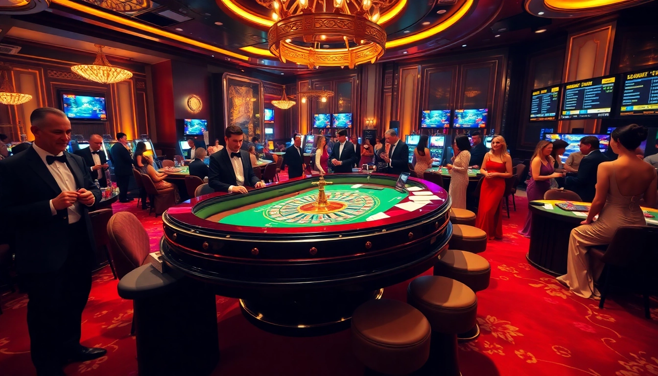 Exciting gambling action at BL555 casino with roulette and players enjoying their bets.