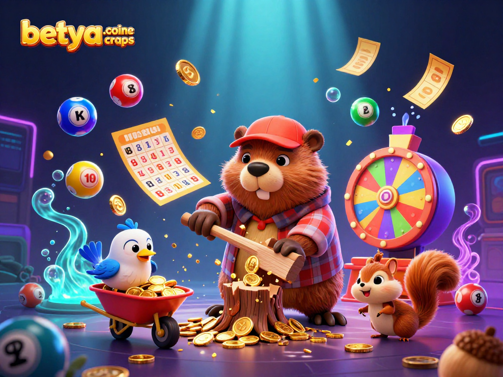 Engage with vibrant betya.com online craps action through a colorful, dynamic casino scene.