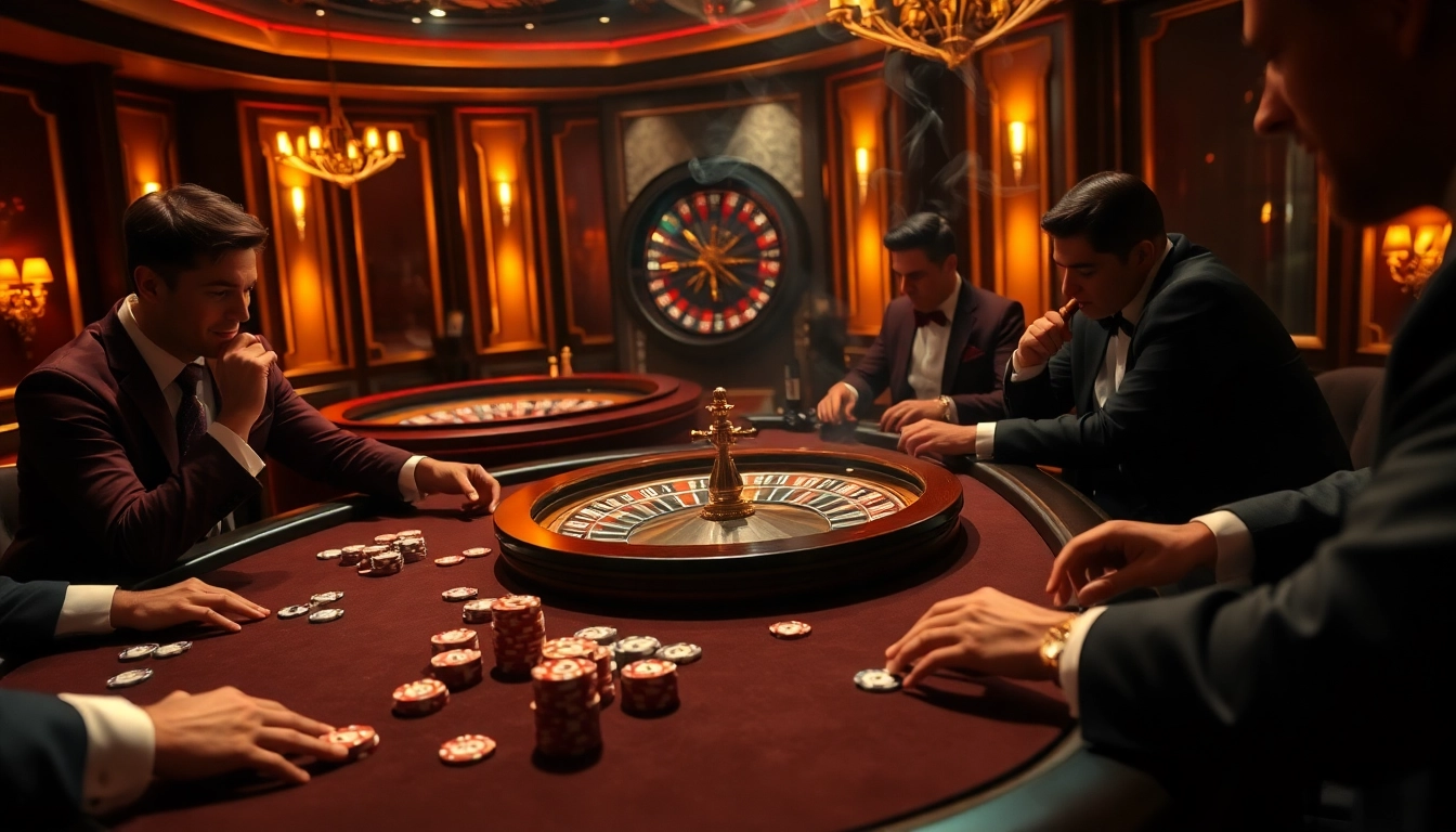 Croupier spinning roulette wheel at M88 Casino, showcasing high-stakes poker action.