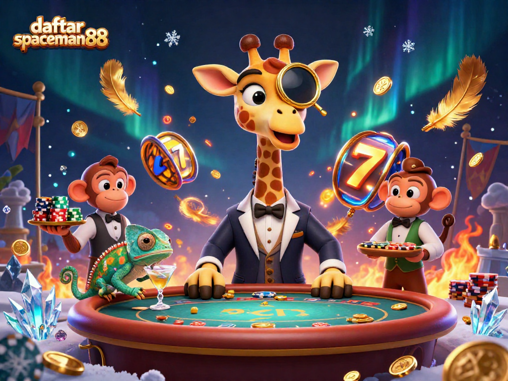 Experience slot action with daftar spaceman88 featuring a high-roller giraffe at a dynamic scene.