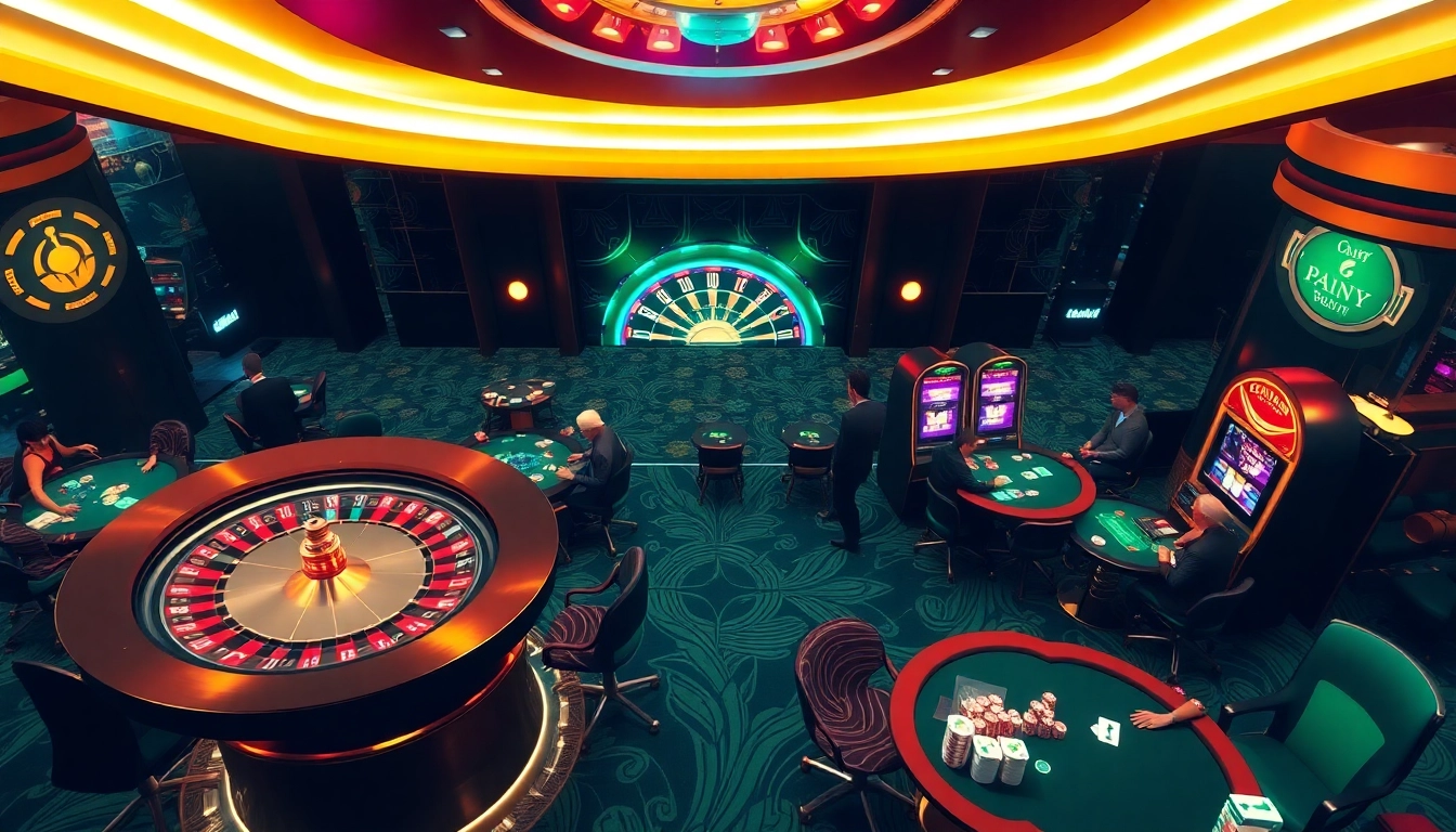 Experience excitement at cassino pix with vibrant slot machines and elegant poker tables.