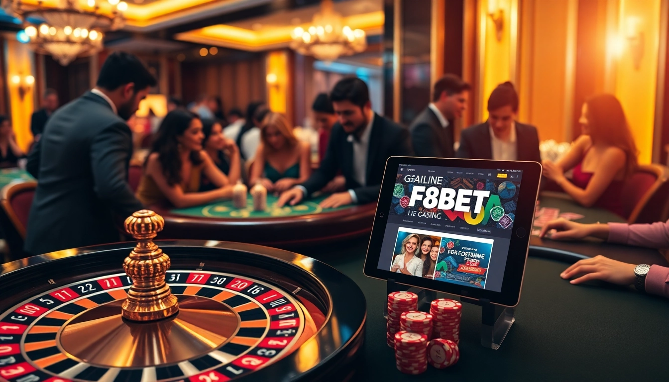 Engaging players strategizing their next move at F8BET's exciting online gambling table.