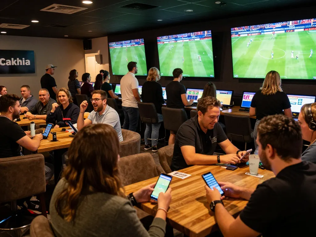 Cakhia fans enjoying thrilling sports betting experience with live matches.
