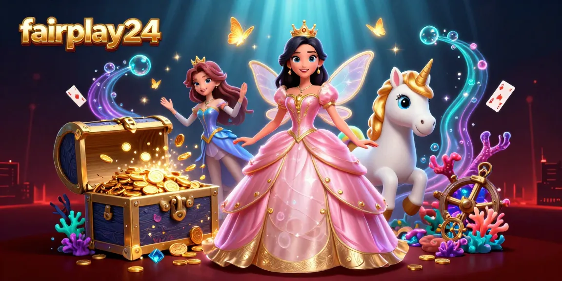 Engage with fairplay24 by winning big in a vibrant fantasy casino scene featuring a glamorous Asian woman.