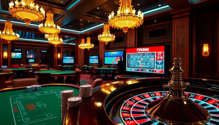 79king luxury casino table scene with live odds and chips