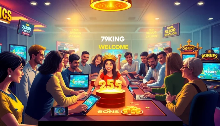 Engaging online gambling experience at 79king with diverse players enjoying various betting games.