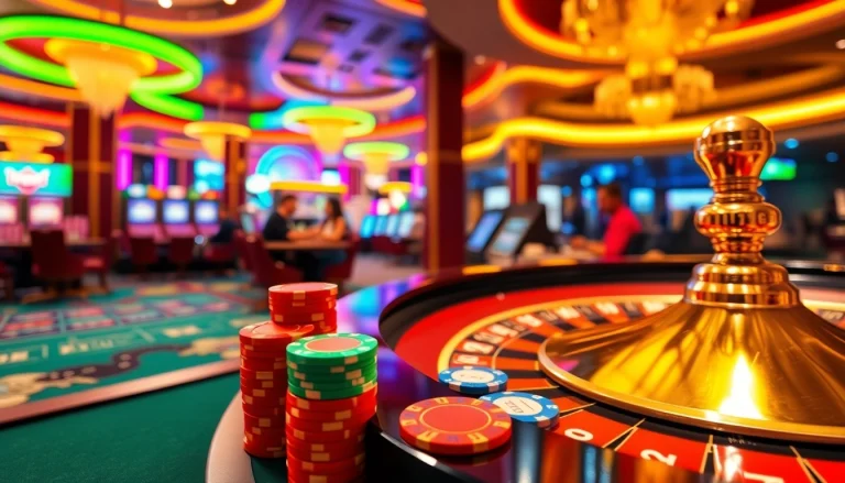 Experience a thrilling Casino atmosphere with vibrant games and engaging environment.
