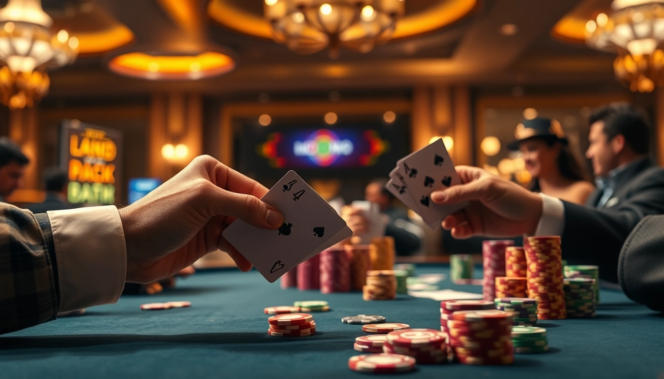Engage in a thrilling Poker Game with players strategizing over colorful chips and cards.