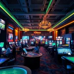 Engaging online casino atmosphere at https://c168.design/, with dynamic gaming tables and vibrant players.