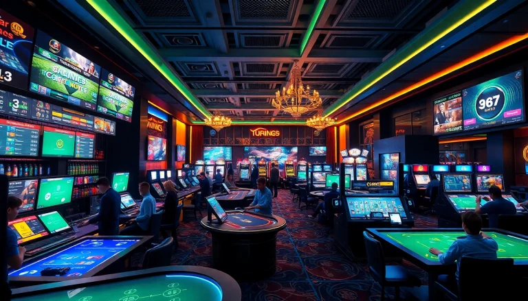 Engaging online casino atmosphere at https://c168.design/, with dynamic gaming tables and vibrant players.
