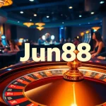 Experience the thrill of gaming at Jun88 Casino with roulette and poker.