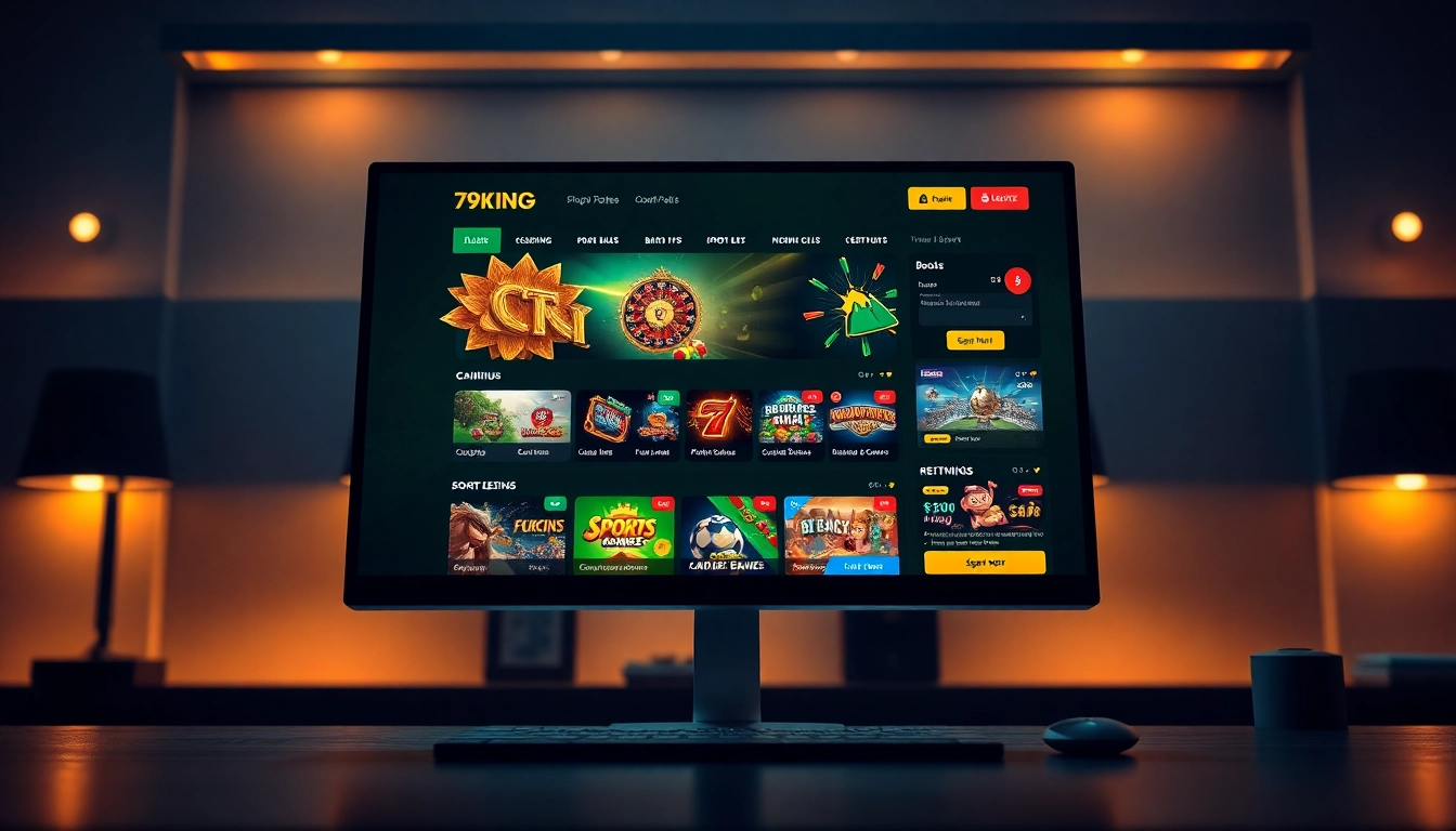 79King online betting platform interface showcasing casino and sports betting