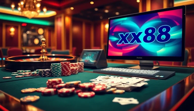 Experience the thrill of xx88 with engaging casino games and vibrant gambling visuals.
