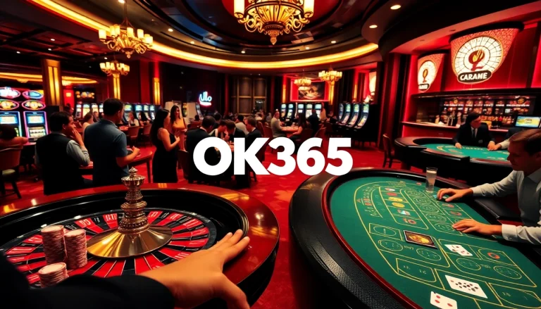 Experience the thrill of OK365 casino gaming with vibrant blackjack and roulette excitement.
