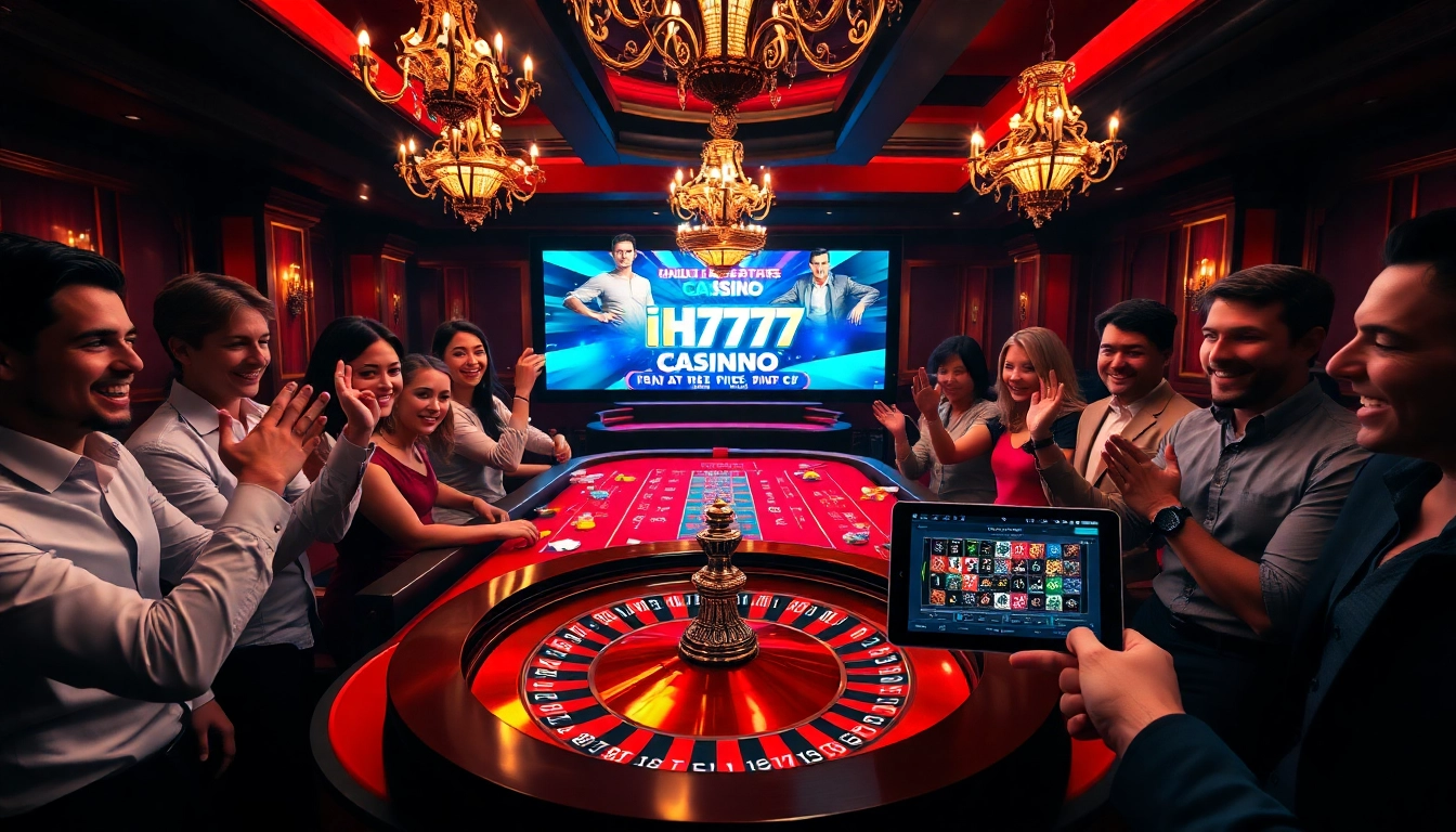 Experience thrilling gameplay at an IH777 casino table with vibrant chips and cards.