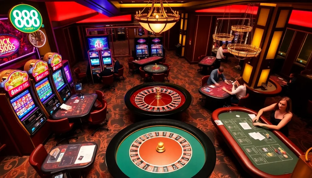 Experience the thrill of gambling at 888NOW with vibrant slot machines and high-stakes poker tables.