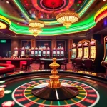 Immerse yourself in the exciting online gambling world at https://lc88.supply/, showcasing vibrant casino tables and slot machines.