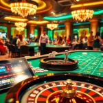 KJC showcases a vibrant casino atmosphere with blackjack tables and exciting online gambling interfaces.