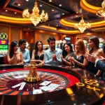 Gambling scene showcasing new 88 excitement with roulette and cards.