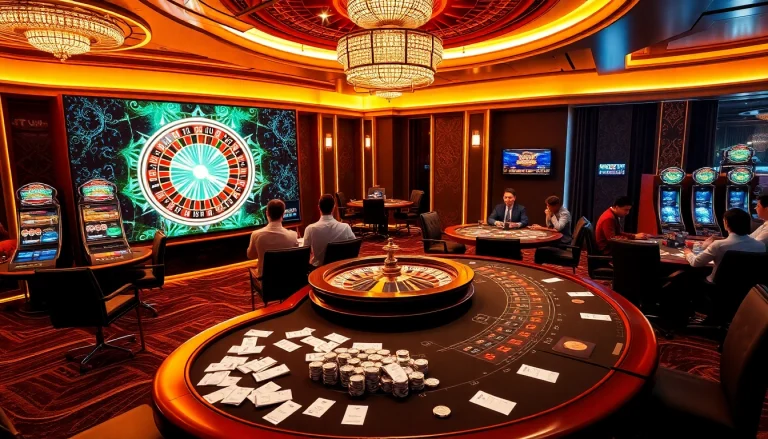 Experience thrilling gameplay at https://kkwin.life/ with vibrant online casino visuals featuring roulette, slots, and poker.