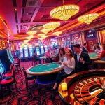 L444 gaming scene showcasing vibrant slot machines and players enjoying casino games.