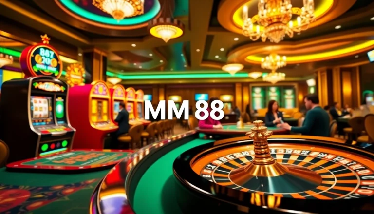 Experience thrilling gameplay at MM 88 with vibrant casino visuals and engaging gaming elements.