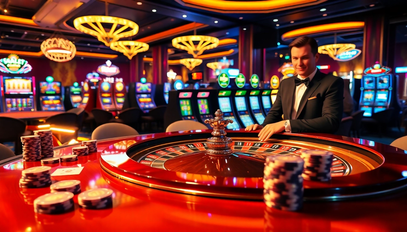 Engage in high-stakes gaming with 669bet's vibrant casino atmosphere showcasing roulette.