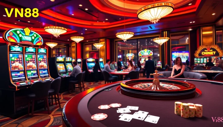 Experience the thrill of VN88 with engaging slot machines and casino ambiance.
