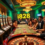 Experience the thrill of winning at i828 casino with vibrant slot machines and poker tables.