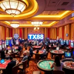 Experience the excitement of TX88 at a luxurious casino with vibrant games and energetic players.