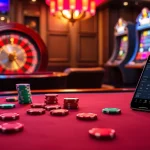 Experience the thrill of FC88 with an elegant casino scene featuring poker tables and roulette wheels.