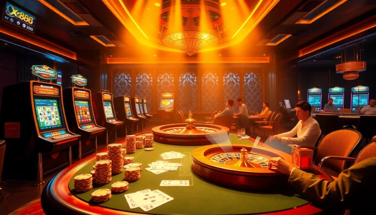 Engage with the thrilling atmosphere of xx88casino.com featuring exciting table games and slot machines.